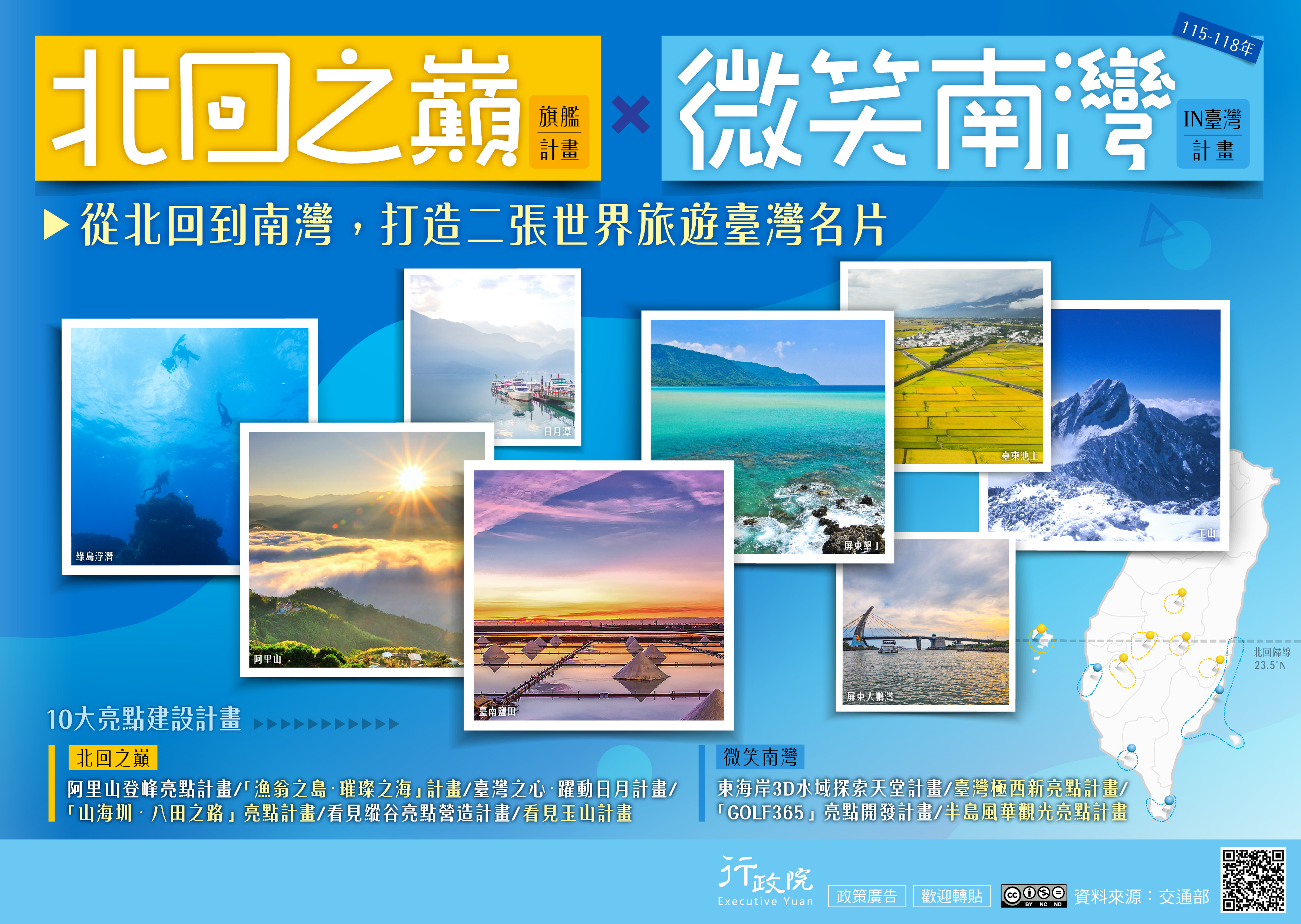 法務部函-協助推廣「北回之巔旗艦計畫－微笑南灣IN臺灣計畫」政策圖文說明